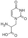 3-(2,4-ジオキソ-3,4-ジヒドロピリミジン-1(2H)-イル)アラニン 化学構造式