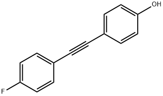 4-(4-フルオロフェニルエチニル)フェノール 化学構造式