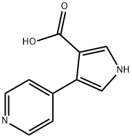 4-(吡啶-4-基)-1H-吡咯-3-羧酸, 197774-71-3, 结构式