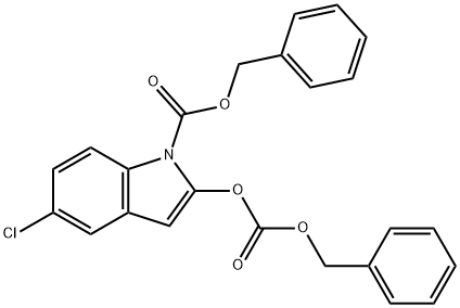 benzyl 2-{[(benzyloxy)carbonyl]oxy}-5-
chloro-1H-indole-1-carboxylate Struktur