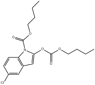 2-butoxycarbonyloxy-5-chloro-indole-
1-carboxylic acid butyl ester Structure