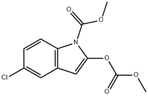 5-CHLORO-2-METHOXYCARBONYLOXY-INDOLE-1-CARBOXYLIC ACID METHYL ESTER, 197776-01-5, 结构式