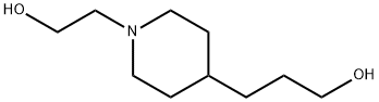 1-(2-ヒドロキシエチル)-4-(3-ヒドロキシプロピル)ピペリジン 化学構造式