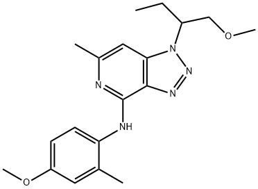 N-(4-Methoxy-2-methylphenyl)-1-[1-(methoxymethyl)propyl]-6-methyl-1H-1,2,3-triazolo[4,5-c]pyridin-4-amine Structure
