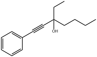 1-PHENYL-3-ETHYL-1-HEPTYN-3-OL Struktur