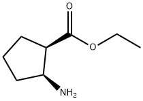 Cyclopentanecarboxylic acid, 2-amino-, ethyl ester, (1R-cis)- (9CI) Structure