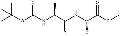 N-[叔丁氧羰基]-L-丙氨酰-L-丙氨酸甲酯, 19794-10-6, 结构式