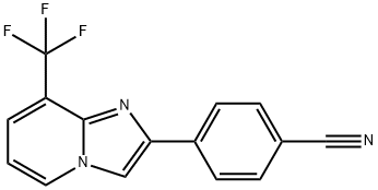 4-[8-(Trifluoromethyl)imidazo-[1,2-a]pyridin-2-yl]benzonitrile Struktur