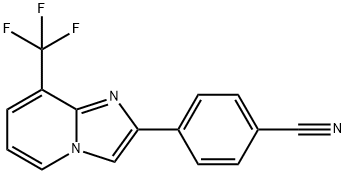 4-[8-(三氟甲基)咪唑并[1,2-A]吡啶-2-基]苯腈, 1980053-08-4, 结构式