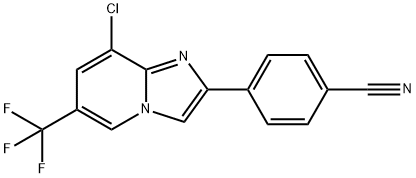4-[8-Chloro-6-(trifluoromethyl)imidazo-[1,2-a]pyridin-2-yl]benzonitrile Struktur