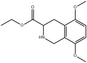 5,8-Dimethoxy-1,2,3,4-tetrhydroisoquinoline-3-carboxylic acid ethyl ester Struktur