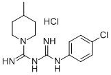 N-((p-Chlorophenyl)amidino)-4-methyl-1-piperidinecarboxamidine monohyd rochloride Struktur
