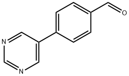 4-ピリミジン-5-イルベンズアルデヒド 化学構造式