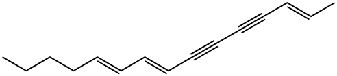 (2E,8E,10E)-2,8,10-Pentadecatriene-4,6-diyne Struktur