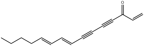 (8E,10E)-1,8,10-ペンタデカトリエン-4,6-ジイン-3-オン 化学構造式