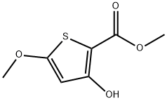 3-ヒドロキシ-5-メトキシ-2-チオフェンカルボン酸メチル 化学構造式