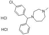 1-[P-CHLORODIPHENYLMETHYL]-4-METHYL-1,4-DIAZACYCLOHEPTANE DIHYDROCHLORIDE Struktur