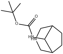 8-(BOC-アミノ)-3-アザビシクロ[3.2.1]オクタン 化学構造式