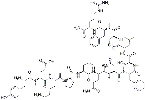 TYR-GLU-LYS-PRO-LEU-GLN-ASN-PHE-THR-LEU-CYS-PHE-ARG-NH2, 198268-71-2, 结构式