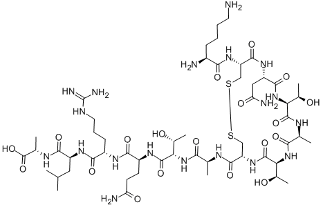 ALA-THR-GLN-ARG-LEU-ALA-ASN-PHE-LEU-VAL-ARG-SER-SER-ASN-ASN-LEU-GLY-PRO-VAL-LEU-PRO-PRO-THR-ASN-VAL-GLY-SER-ASN-THR-TYR-NH2: ATQRLANFLVRSSNNLGPVLPPTNVGSNTY-NH2 结构式