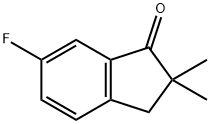 2,3-DIHYDRO-2,2-DIMETHYL-6-FLUORO-1H-INDEN-1-ONE,198341-10-5,结构式