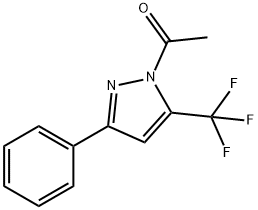 1-乙酰基-5-苯基-3-(三氟甲基)-1H-吡唑,198348-94-6,结构式