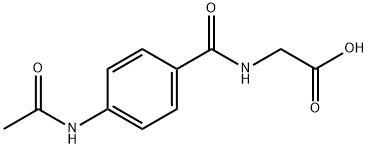 N-(4-アセチルアミノベンゾイル)グリシン 化学構造式