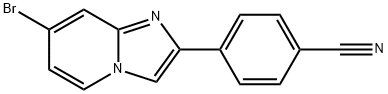 4-(7-溴咪唑并[1,2-A]吡啶-2-基)苯甲腈,1984063-13-9,结构式