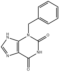 1H-Purine-2,6-dione, 3,7-dihydro-3-(phenylMethyl)- Struktur