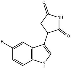 3-(5-fluoro-indol-3-yl)-pyrrolidine-2,5-dione Struktur