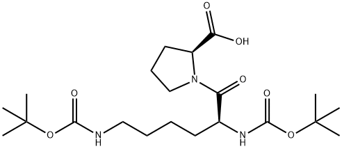 BOC-LYS(BOC)-PRO-OH Struktur