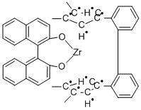 (R)-BIPHENYL-(3,4-DIMETHYL-1-CYCLOPENTADIENYL)-ZIRCONIUM(IV)-(R)-(1,1'-BINAPHTHYL-2) Structure