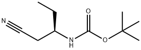 Carbamic acid, [(1R)-1-(cyanomethyl)propyl]-, 1,1-dimethylethyl ester (9CI) Struktur