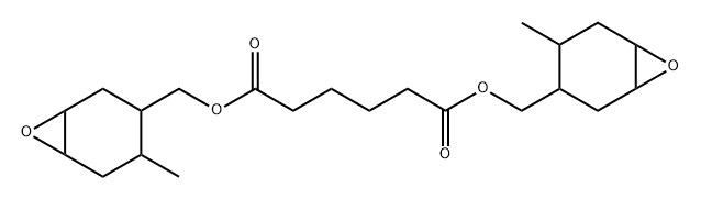 アジピン酸ビス(3,4-エポキシ-6-メチルシクロヘキサン-1-イルメチル) 化学構造式