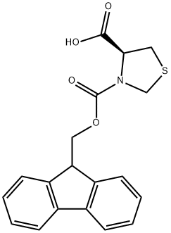FMOC-L-噻唑烷-4-羧酸, 198545-89-0, 结构式