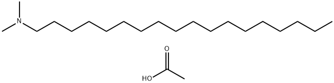 N，N-ジメチルオクタデカン-1-アミニウム＝アセタート 化学構造式