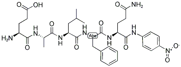 GLU-ALA-LEU-PHE-GLN-PNA: GALFQ-PNA, 198551-00-7, 结构式