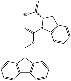 FMOC-L-インドリン-2-カルボン酸 化学構造式