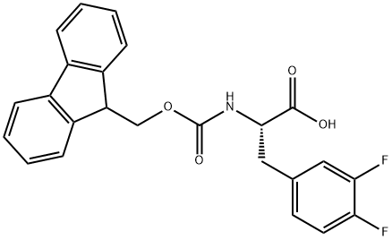 FMOC-3,4-ジフルオロ-L-フェニルアラニン 化学構造式
