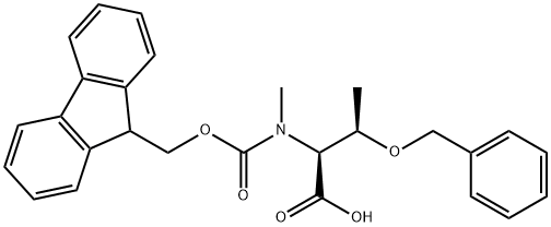 N-芴甲氧羰酰基-N-甲基-O-苄基-L-苏氨酸,198561-81-8,结构式