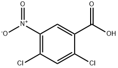 2,4-ジクロロ-5-ニトロ安息香酸 化学構造式