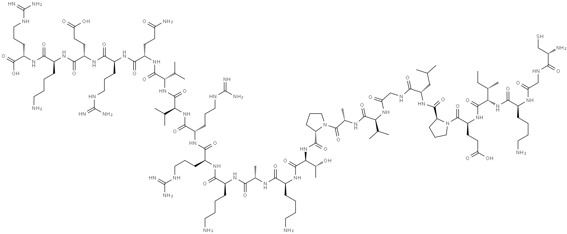 HIV (GP120) ANTIGENIC PEPTIDE|CYS-GLY-LYS-ILE-GLU-PRO-LEU-GLY-VAL-ALA-PRO-THR-LYS-ALA-LYS-ARG-ARG-VAL-VAL-GLN-ARG-GLU-LYS-ARG