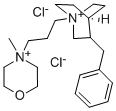 3-Benzyl-1-(3-(4-methylmorpholinio)propyl)quinuclidinium, dichloride Structure