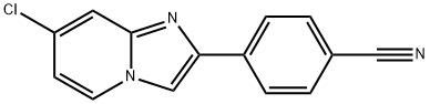 4-(7-Chloroimidazo[1,2-a]pyridin-2-yl)benzonitrile Struktur