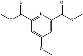 4-メトキシ-2,6-ピリジンジカルボン酸ジメチル 化学構造式