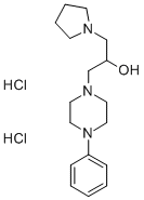 1-Piperazineethanol, 4-phenyl-alpha-(1-pyrrolidinyl)methyl)-, dihydroc hloride Structure