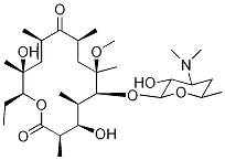 (10E)-3-O-De(α-L-cladinose)-10-dehydro-11-dehydroxy-6-O-Methyl-erythroMycin 结构式