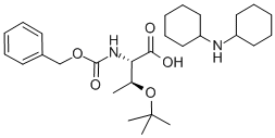 O-叔丁基-N-[苄氧羰基]-L-别苏氨酸二环己基铵盐, 198828-94-3, 结构式