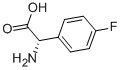 (S)-α-アミノ-4-フルオロベンゼン酢酸 化学構造式