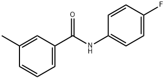 N-(4-フルオロフェニル)-3-メチルベンズアミド 化学構造式